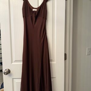 Meshki Chocolate Brown Maxi Dress